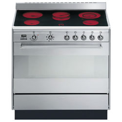 Smeg SUK91CMX9 Concert Range Cooker With Ceramic Hob, Stainless Steel